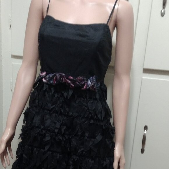 Rachael G. Fringe Summer Dress, Black, Size L - Picture 5 of 11